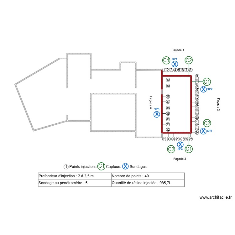 Hache. Plan de 0 pièce et 0 m2