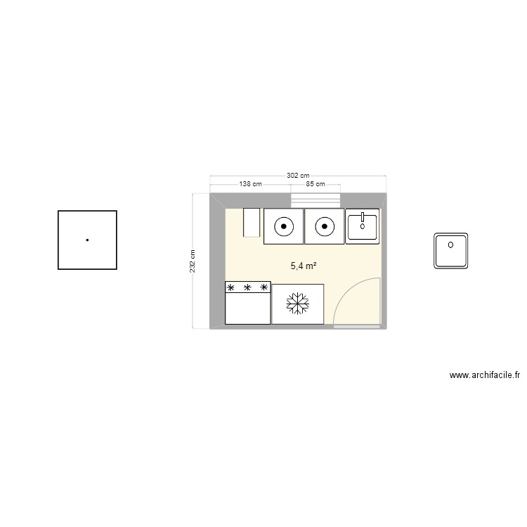 BUANDERIE. Plan de 1 pièce et 5 m2