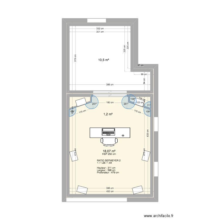 Studio 10.12. Plan de 0 pièce et 0 m2
