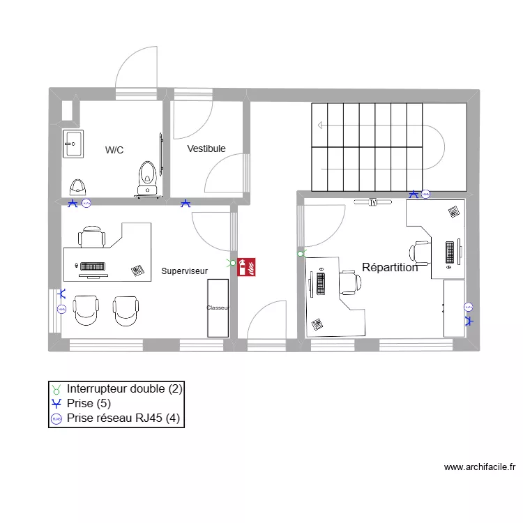 Rez-de-chauss&eacute;e SJ 1400 Louis-Marchand. Plan de 