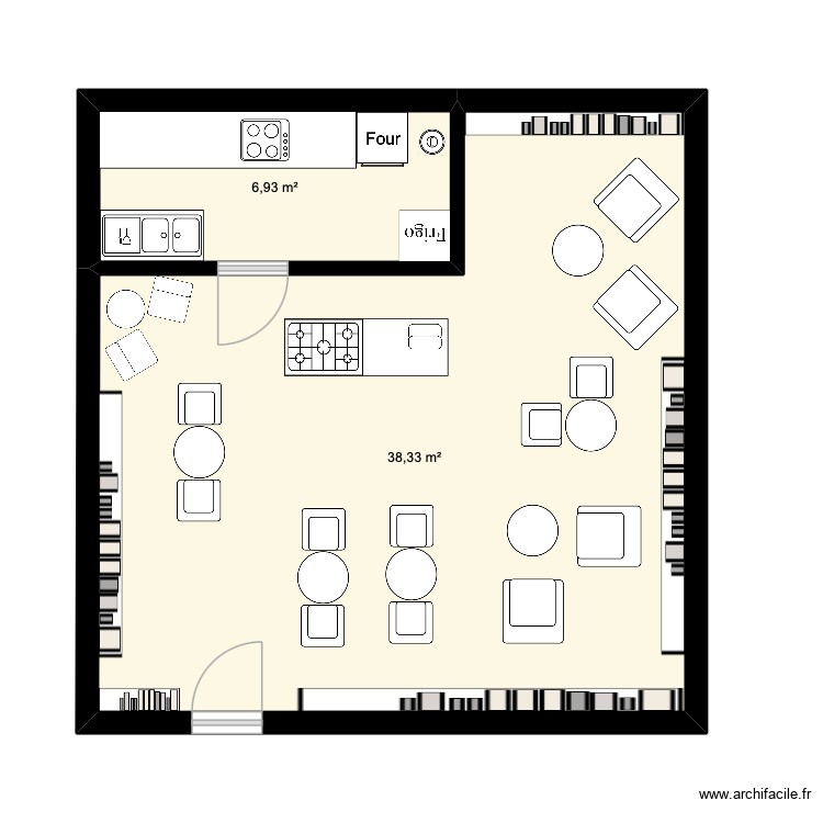 cafe 1&deg;. Plan de 0 pièce et 0 m2