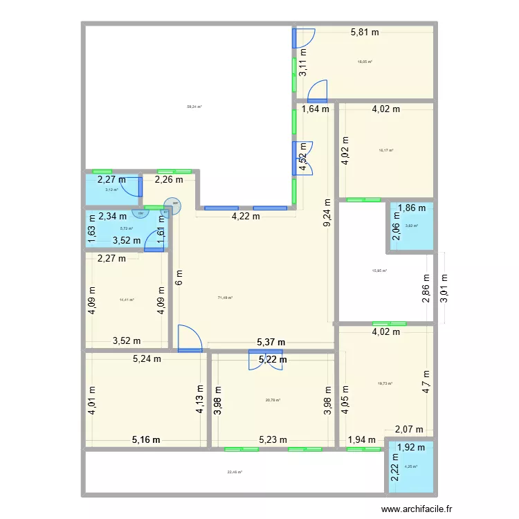 Saint Louis 300 m. Plan de 