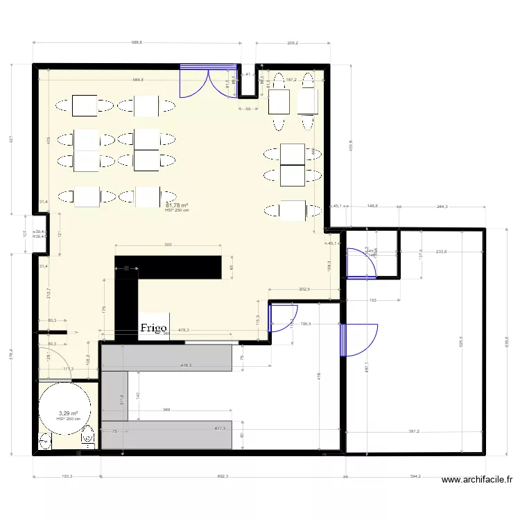 wissem. Plan de 2  et 65 m²