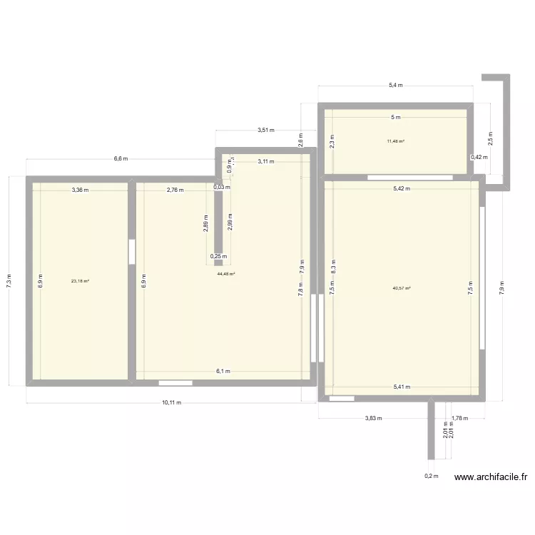 Extension sous sol. Plan de 