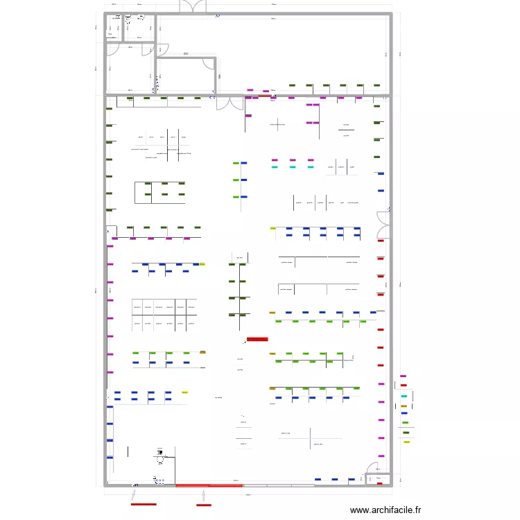 Autun plan / bureau + gondoles + elec . Plan de Autun plan / bureau + gondoles + elec . Plan de