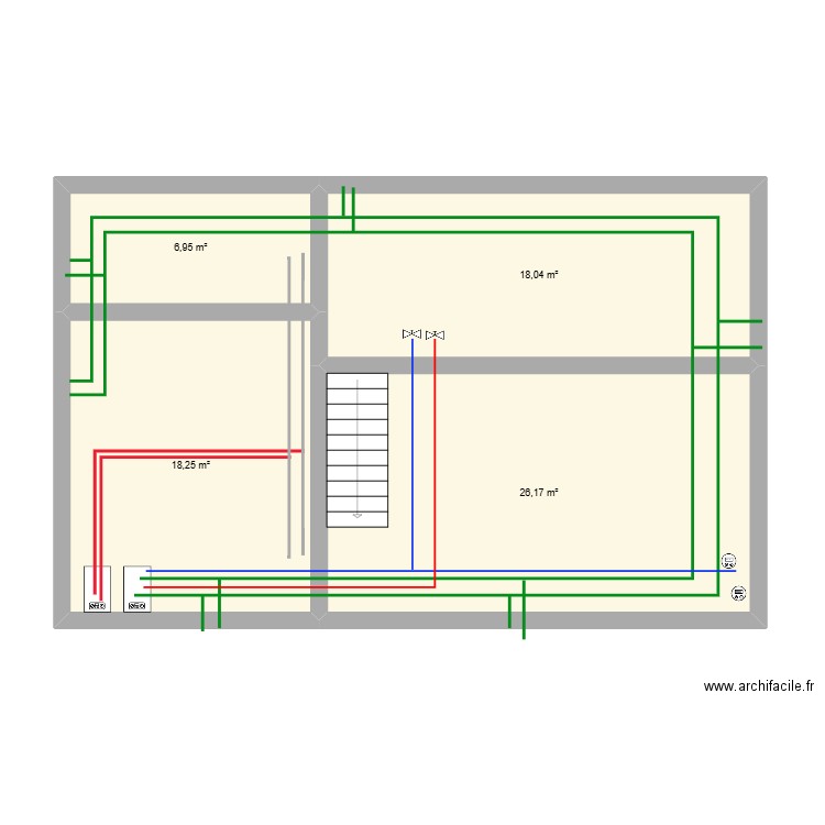plan JUNG Wattwiller. Plan de 4 pièces et 69 m2