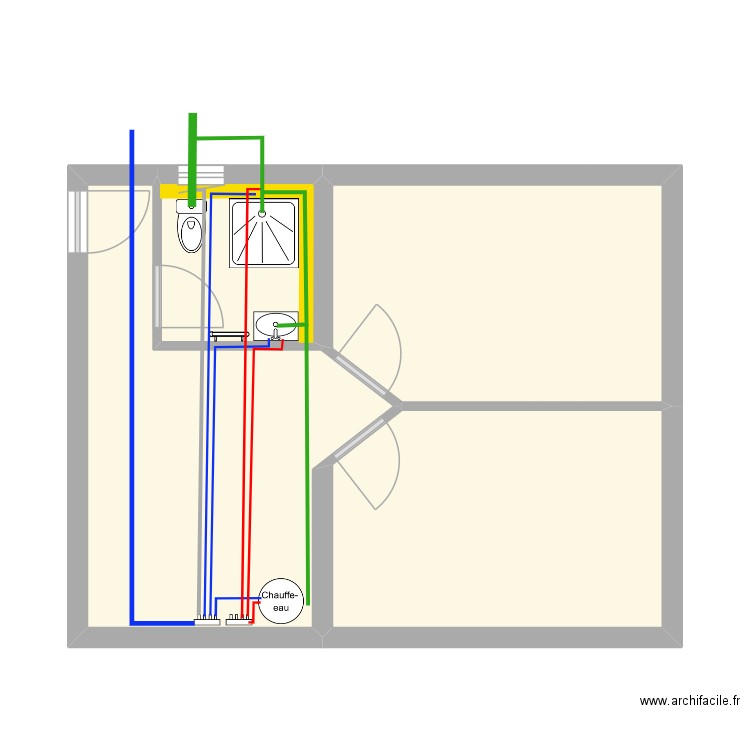 SOUVAIRAN. Plan de 4 pièces et 40 m2
