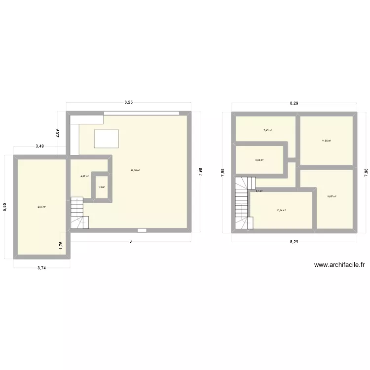 SQDFG. Plan de 10  et 127 m²