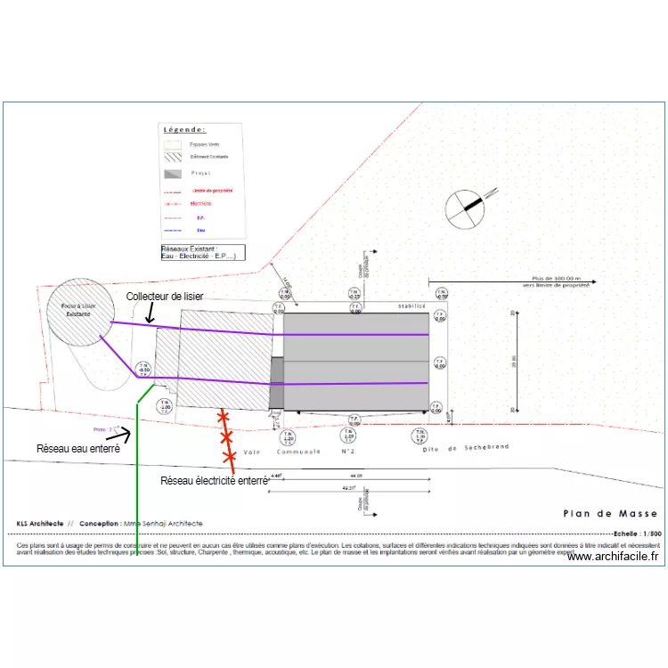 Plan r&eacute;seau ICPE E Porcs du Plateau. Plan de 