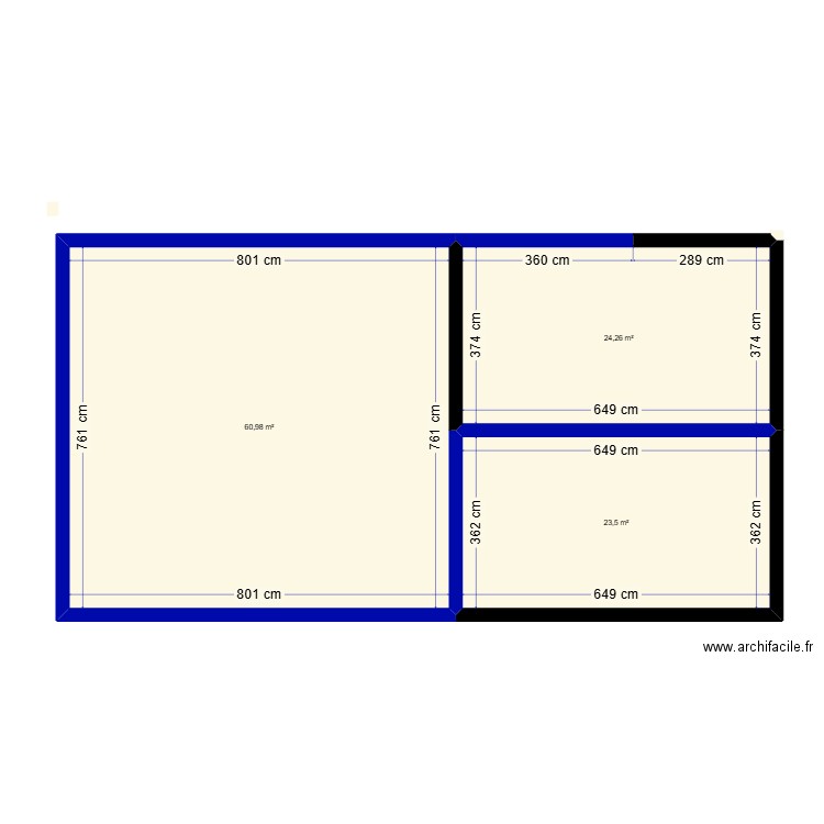 MAISON ARDRE. Plan de 3 pièces et 109 m2