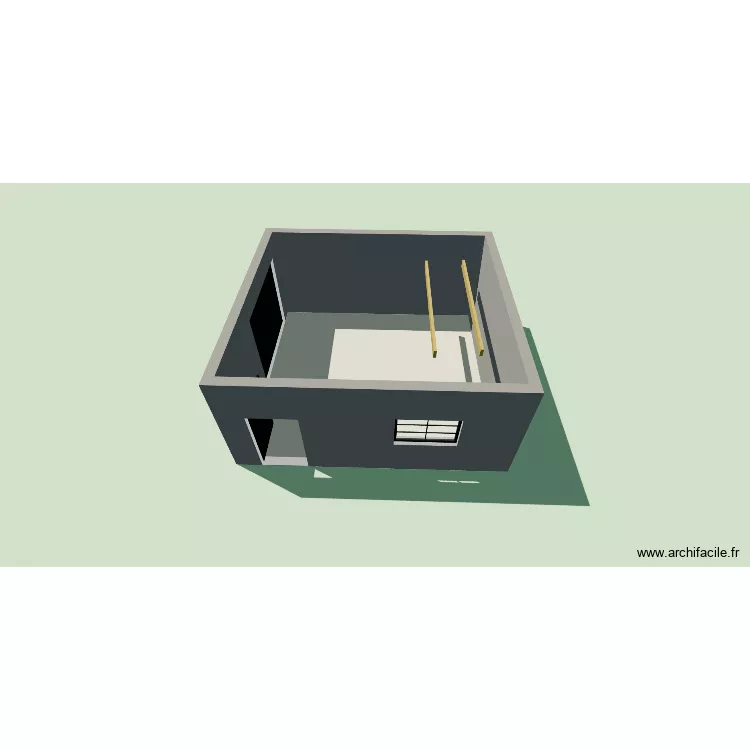 Garage atelier. Plan de 1 Pièce et 39 m² Garage atelier. Plan de 1 Pièce et 39 m²