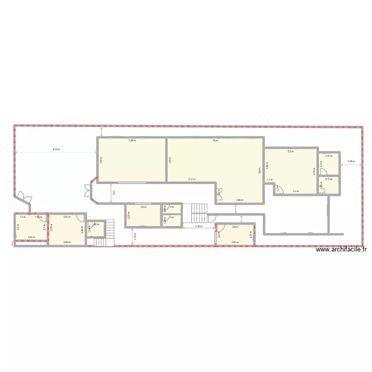 Projet Hacen 365x125 RDC. Plan de 12 et 169 m² Projet Hacen 365x125 RDC. Plan de 12 et 169 m²