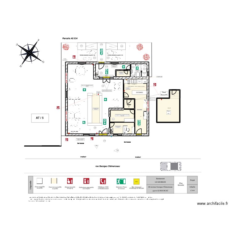 pps100 Le Georges. Plan de 9 pièces et 176 m2
