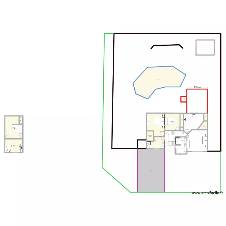 Maison complet . Plan de 