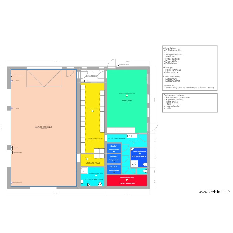 ATELIER ELECTRICITE. Plan de 12 pièces et 195 m2