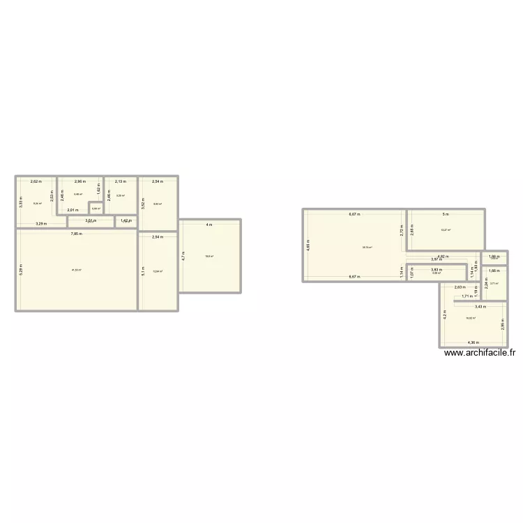 RAGUIS. Plan de 16 Pièces et 182 m²