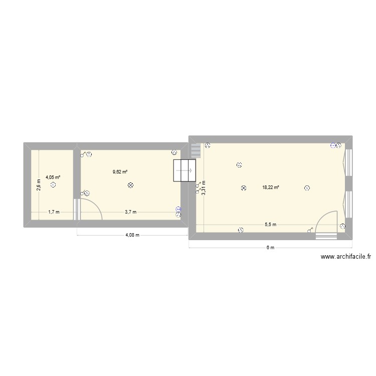 CHANTIER THOUARS. Plan de 3 pièces et 32 m2