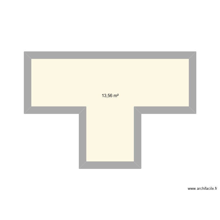 En bas pharmacie. Plan de 1 pièce et 14 m2