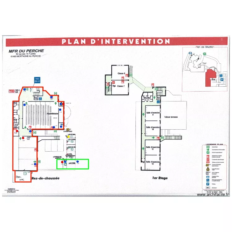 BATIMENT AMPHI MFR. Plan de 2 pièces et 814 m²