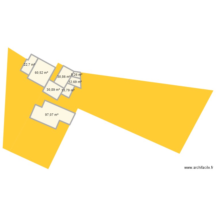 Cadasrtre Biville. Plan de 8 pièces et 274 m2