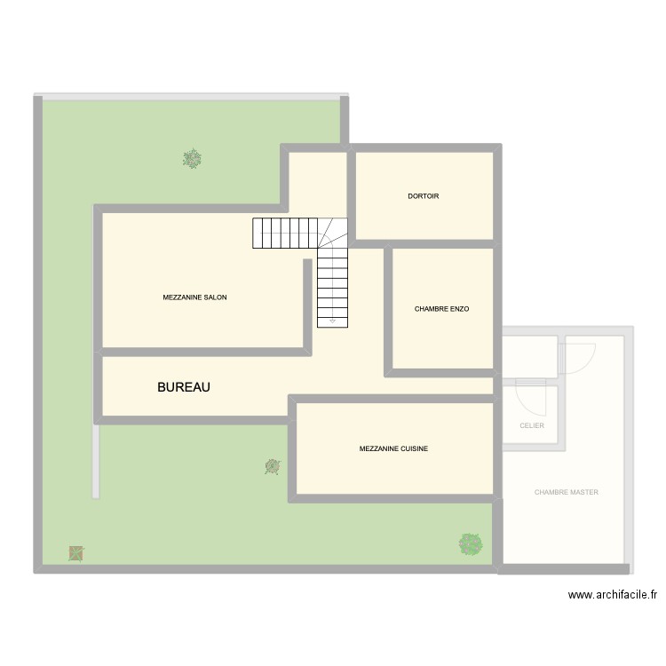 plan maison pourrie. Plan de 17 pièces et 340 m2