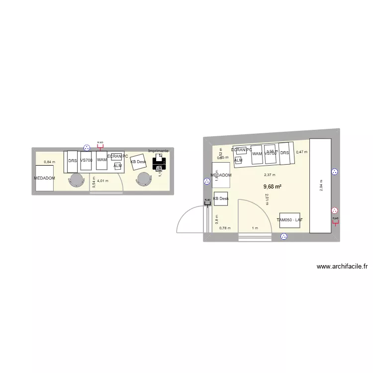 774617430. Plan de 2  et 14 m²