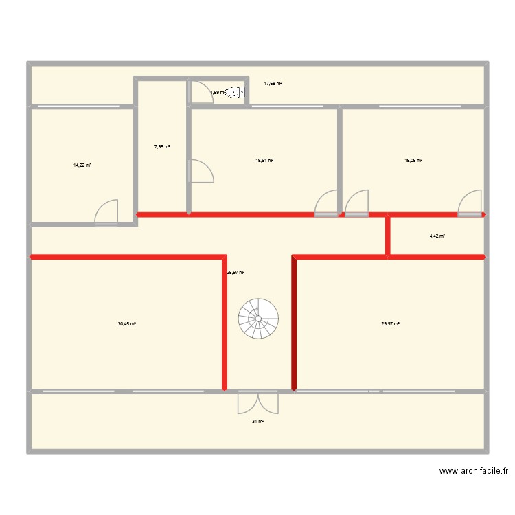 nnnn1   etage1. Plan de 11 pièces et 200 m2
