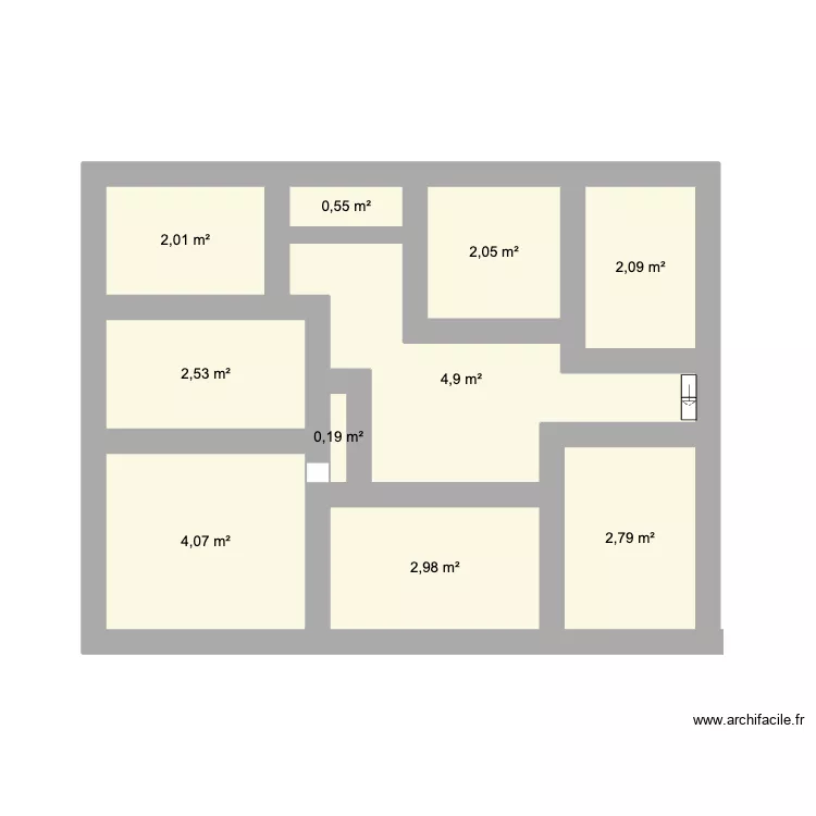 3 eme GHS. Plan de 10  et 24 m²