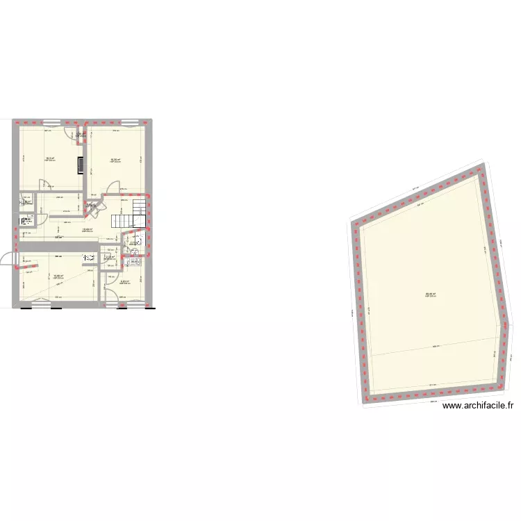 Dubechot rdc existant. Plan de 22 Pièces et 333 m² Dubechot rdc existant. Plan de 22 Pièces et 333 m²