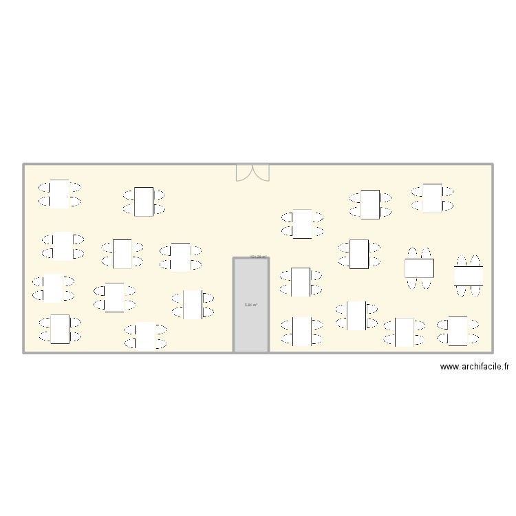 Tables Voile Blanche. Plan de 0 pièce et 0 m2