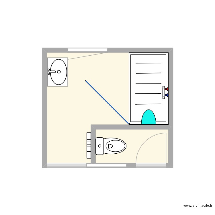 Noémie 2. Plan de 2 pièces et 7 m2