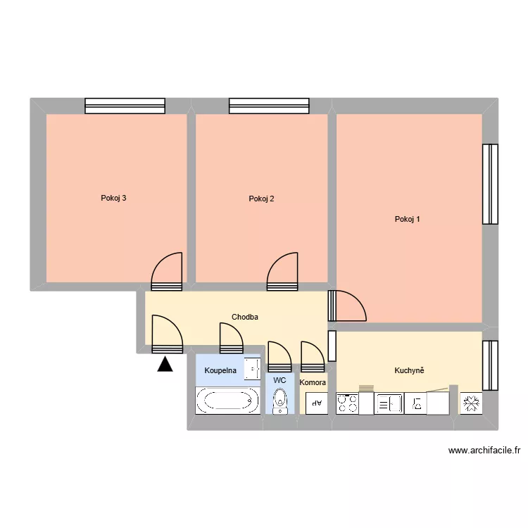 Na Bělidle 2574, byt 2. Plan de 12 et 196 m² Na Bělidle 2574, byt 2. Plan de 12 et 196 m²
