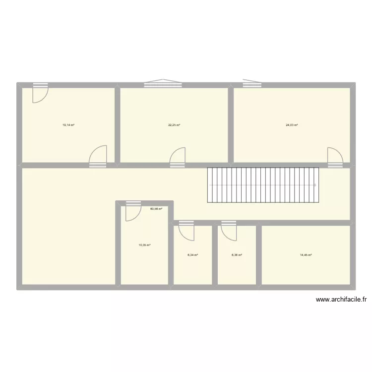 Etage_2. Plan de 8 Pièces et 163 m² Etage_2. Plan de 8 Pièces et 163 m²