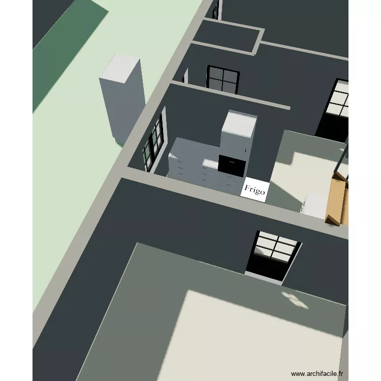 Maison cuisine 2. Plan de 9  et 130 m²