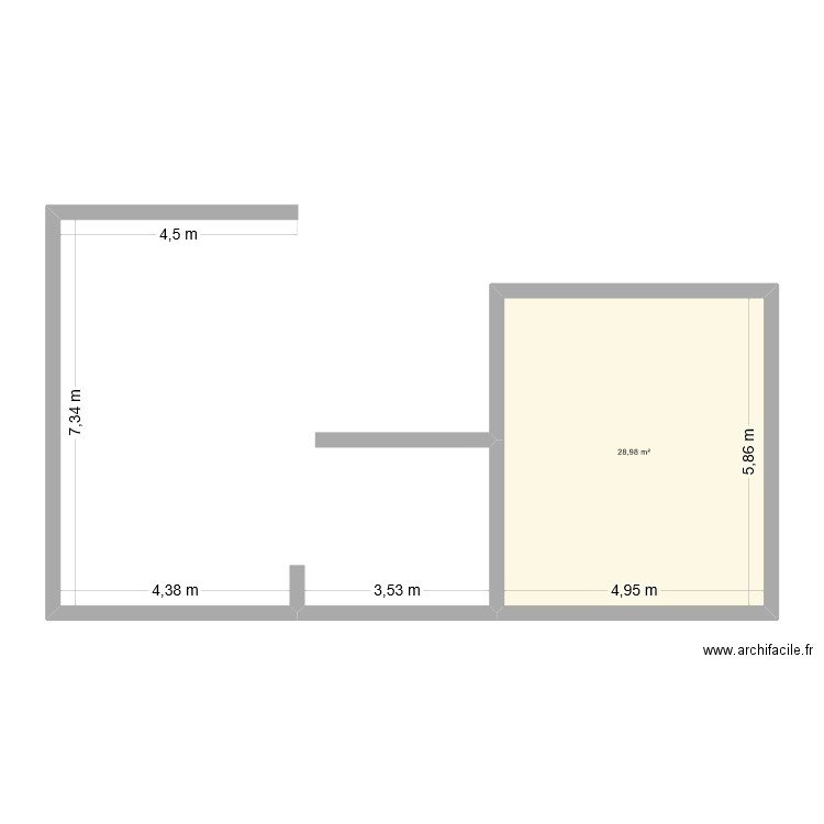 MAISON MARTIGUES. Plan de 1 pièce et 29 m2