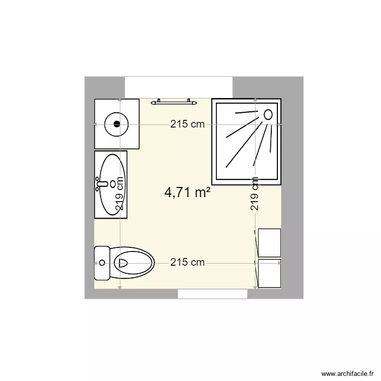 sdb etage godchot. Plan de 