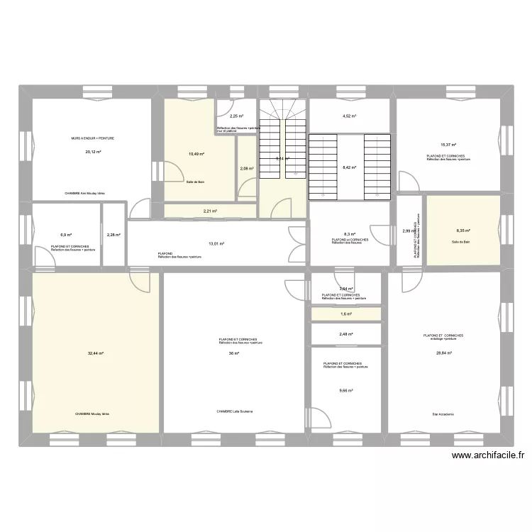 MAISON BOUGIVAL 2e étage. Plan de MAISON BOUGIVAL 2e étage. Plan de