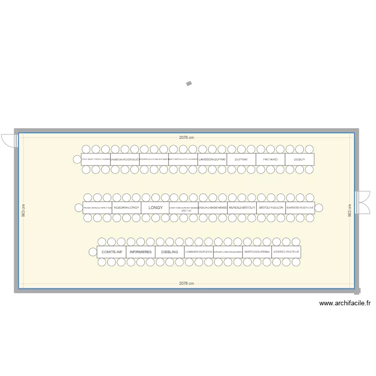 REPAS "POINTINS". Plan de 