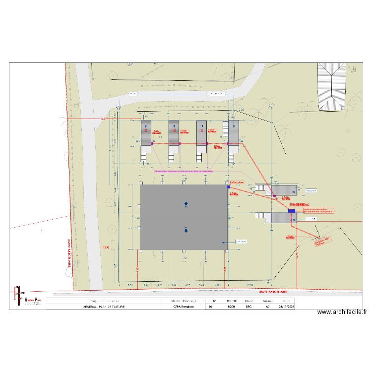 Plan de trabchée des conteneurs CFPA RANGIROA. Plan de 0 pièce et 0 m2
