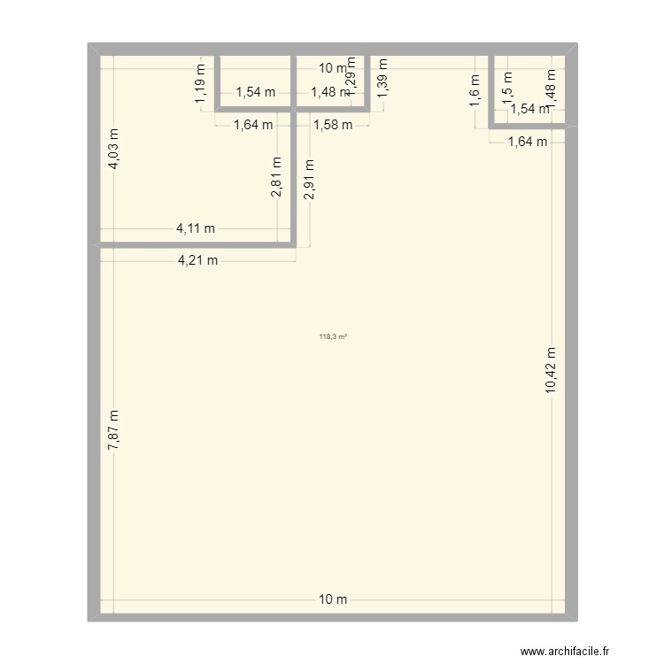PLAN NOA. Plan de 1 pièce et 118 m2