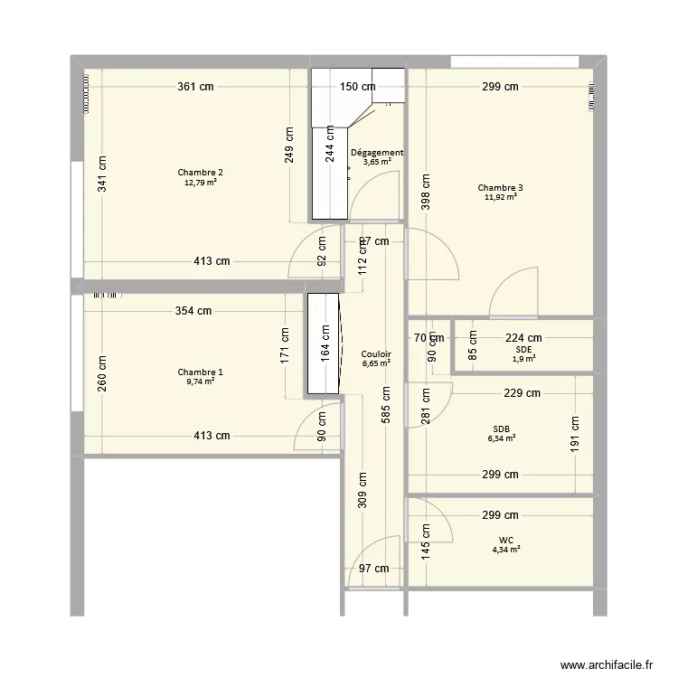 Duchêne - Zone nuit. Plan de Duchêne - Zone nuit. Plan de