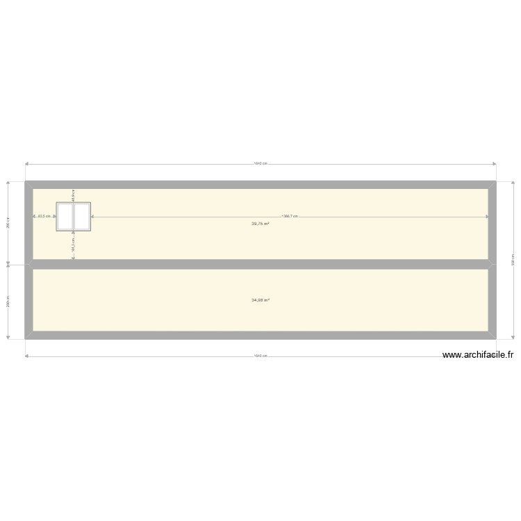 plan coup cot&eacute; OUEST. Plan de 0 pièce et 0 m2