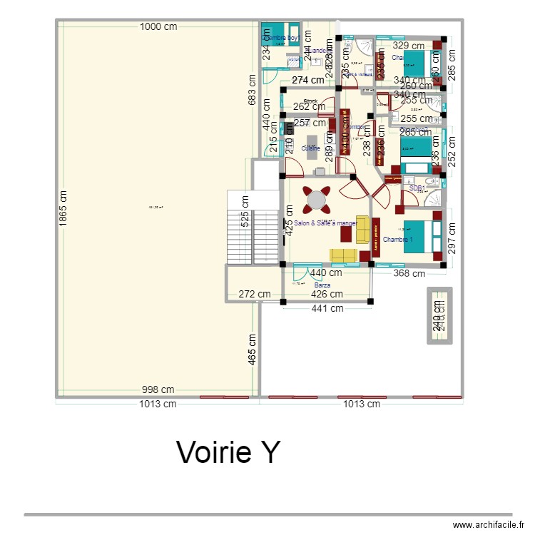 escalier callixte2. Plan de 17 pièces et 286 m2