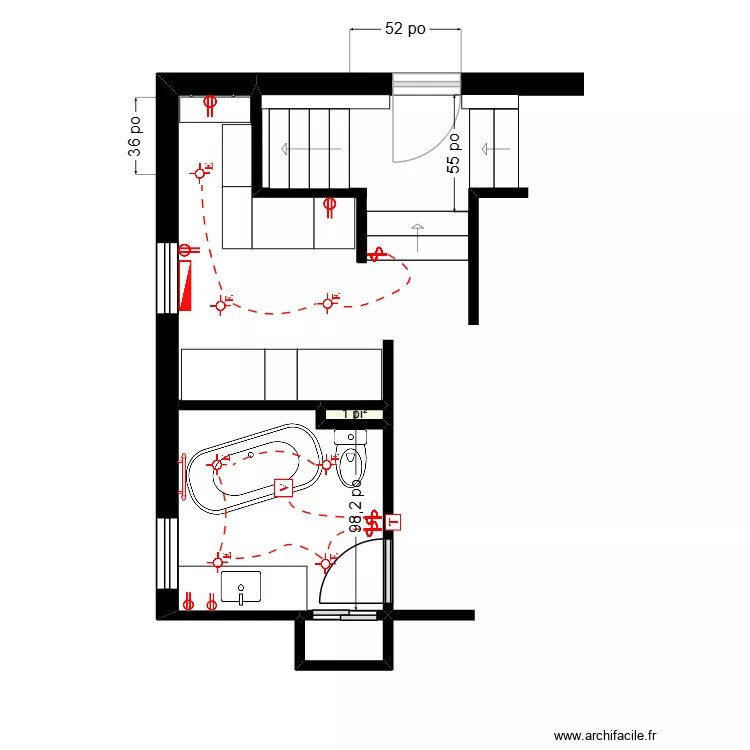Croteau Plan électrique. Plan de 2 et 1 m² Croteau Plan électrique. Plan de 2 et 1 m²