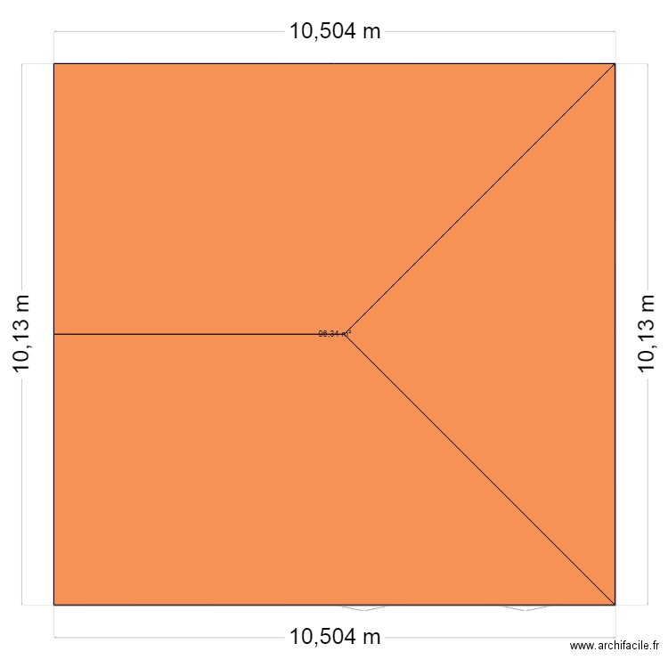 Maison plan. Plan de 1 pièce et 96 m2