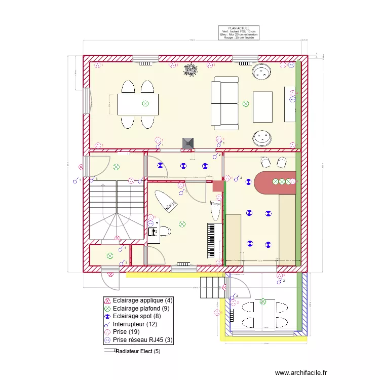 RDC OUVERTURE sans elect. Plan de 1  et 64 m²
