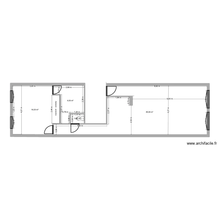 sanary. Plan de 4  et 63 m²