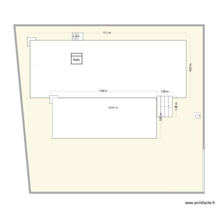 mobil home. Plan de 1 pièce et 146 m²