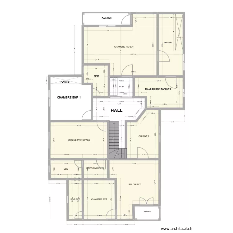 Plan ngoyo ETAGE. Plan de 13  et 118 m²