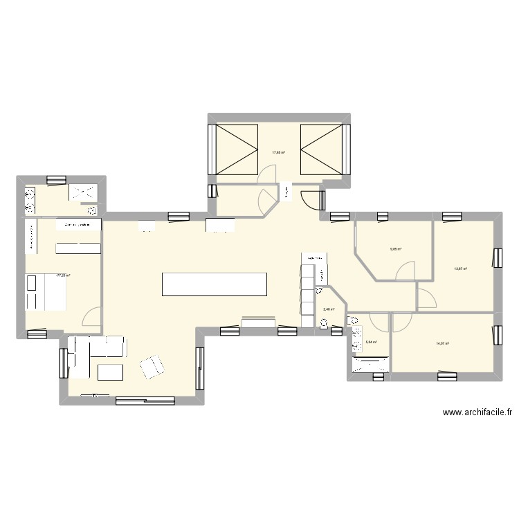 Maison_St_Seb_4. Plan de 7 pièces et 83 m2